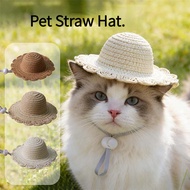 Pet Straw Hat Pet Sun Hat Cat Hat Dog Hat Pet Sun Hat Cat Mini Straw Hat