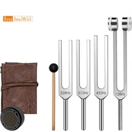 Frequency Tuning Fork Set-Weighted& Unweighted 128Hz 432Hz 512Hz 528Hz Tools with Activator, Mallet&