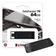 金士頓 - 64GB DataTraveler 70 G3 USB Type-C 隨身碟 USB-C手指 DT70/64GB