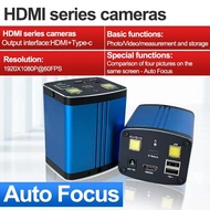 ออโต้โฟกัส Type-C HDMI USB Video โฟกัสกล้องจุลทรรศน์อุตสาหกรรม + 200X 180X C-Mount เลนส์ + 11.6 "LCD