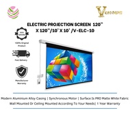 Venova 120" X 120" (10’ X 10’) Projector Motorised Screen C/W Remote Control ( V-ELC-10 )
