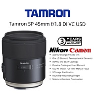 TAMRON SP 45MM F/1.8 Di VC USD LENS FOR CANON NIKON MOUNT FULL FRAME FORMAT 45MM 45MM 50MM