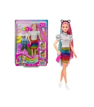 Barbie Leopard Rainbow Hair Doll (GRN81) ตุ๊กตาบาร์บี้เสือดาวสายรุ้ง รุ่น GRN81