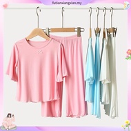 [70-160CM]Kid Gown Baby Girls Pyjamas Ice Silk Short Sleeve Baby Girl Nightwear Soft Spring Summer