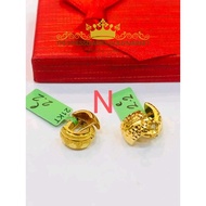 21K KARAT REAL GOLD PAWNABLE SAUDI GOLD EARRING