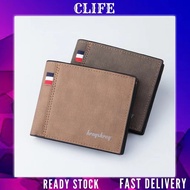 CLIFE🎁Men Wallet Casual Moderate Leather Short Wallet Dompet Lelaki Duit Beg Lelaki Men Dompet Lelaki