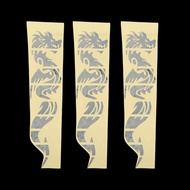 UAENAU 3PCS Guitar Inlay Stickers, Dragon Pattern Multicolored Fretboard Stickers, Decorative Paper 
