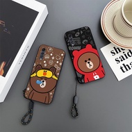 LG Velvet 5G Casing Brown Bear Cartoon Shockproof Phone Case