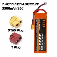 7.4V/11.1V/14.8V/22.2V 3500mAh 35C Fixed-wing FPV Drones Off-road Toy Cars Model Aircraft Lithium Ba