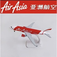 20cm Air Asia A320 Diecast Metal Airplane Display Toy Decoration Collection Children's Gift