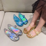 KY-DChildren's Low Heel Princess Elsa Shoes2023Spring and Autumn Girls' Jelly Crystal Shoes Soft Bottom Rhinestone Baby