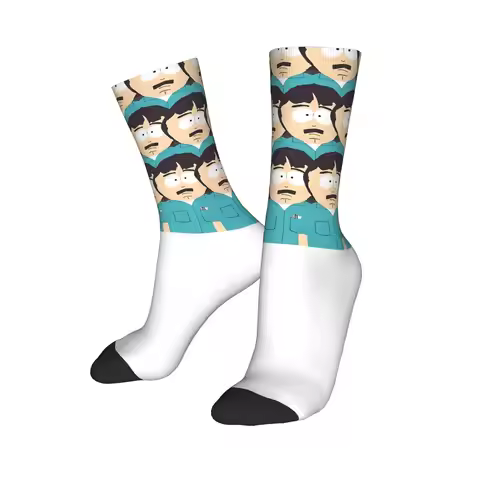 Fashion Men's Socks Casual Randy Marsh Souths Parks Sock Polyester Graphic Women Socks Spring Summer