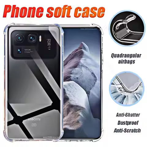 Phone Soft Case for Xiaomi Mi 11 Ultra TPU HD Transparent Covers Shell for Xiaomi 11Ultra 6.81" M210