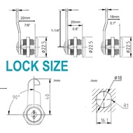X-Haibei 6 Pack Cabinet Locks with Keys, 7/8" RV Storage Door Locks Keyed Alike, 12 Keys Cam Locks f