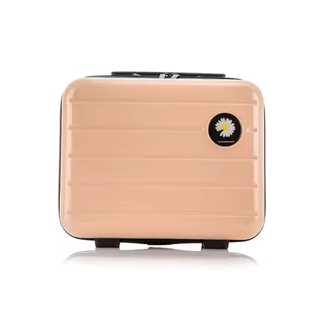 Khaki/White/Green/Yellow/Black 14 Inch Cosmetic Bag Small Women Travel Suitcase Luggage Compressive