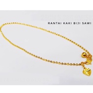 Korean Gold Mustard Seed Anklet Cop 916 Korean Gold Anklet Bangkok Gold Anklet