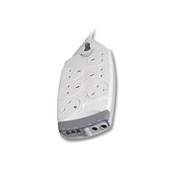 Belkin 6 Sockets Surge Protector with Tel & Aerial Cable Port (F9S623sa4M-MY)