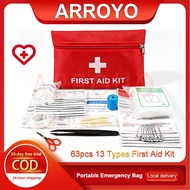 🔥𝟲𝟯𝗣𝗖𝗦 13 Kinds Medical Emergency Kit Travel Emergency Outdoor Survival Kit Family Medicine