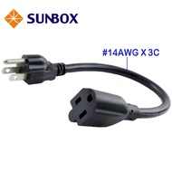 SUNBOX Power Adapter Cable 5-15P To 5-15R, With 30cm, Made In Taiwan