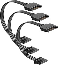 Gebildet 15Pin SATA Power Extension Cable, Sata Male to Female Cable, Sata Power Cable Extension, 32