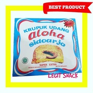 ORIGINAL ALOHA SIDOARJO SHRIMP CRACKERS RAW ALOHA CRACKERS IN BOX biru