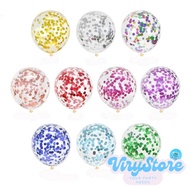 12 Inch Confetti Balloon Transparent Latex Balloon/ Filled with 12" Confetti