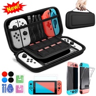 Accessories Kit for Nintendo Switch Console Games Bundle Protective Case Grip Caps Carrying Bag Case Screen Protector Controller