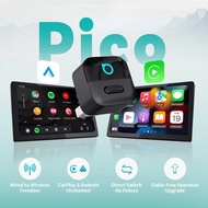 Mini Pico 3.0 Cube 2 in 1 Wired To Wireless CarPlay Android Auto Adapter USB Stick Wifi Car Accessor