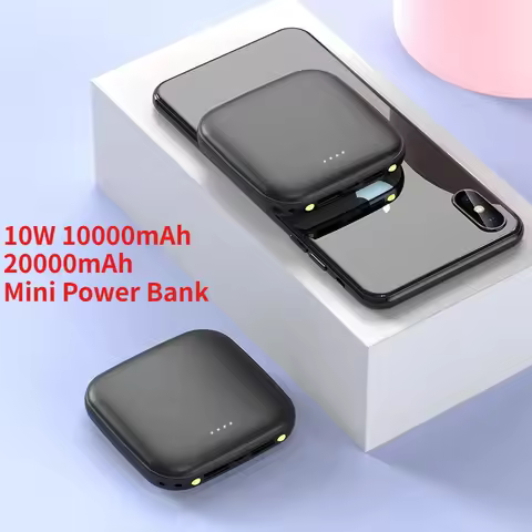 10W 10000mAh 20000mAh Mini Power Bank High-Capacity Compact Portable PowerBank for Iphone Samsung Hu