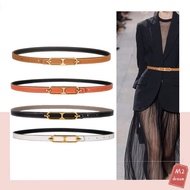 Double-sided Genuine Leather Dual-use Fashion Thin Belt Skirt Trousers Coat Waist-cinching Versatile