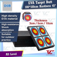 V Club Archery EVA Foam Target Butt - Size 100*100cm - Hardness 45° - Target Face / Target Pin