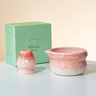 Red Bow Matcha 2-Piece Set Matcha Bowl Set Japanese Matcha Set Matcha Tool Set