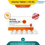 Terbaru Interlac Tablet + Vitamin D3 Isi 30 Tablet Termurah