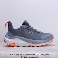 2025 New 【Original】 HOKA M KAHA 2 LOW GTX แฟชั่นกลางแจ้งกันน้ำรองเท้าเดินป่าผู้ชายพื้นหนาเพิ่มความสู