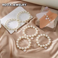 Nova  Gelang Abjad A-Z | 26 Huruf | Gelang Huruf ABCJ ewerlyA-Z 26 Letters Bracelet ABC Gelang Pearl