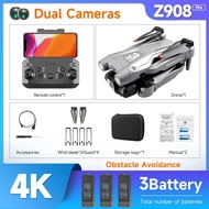 โดรน Z908 pro 4K กล้อง HD โปรเฟสชั่นแนล สีส้ม Mini4 Drone O ของเล่นอิเล็กทรอนิกส์สำหรับเด็ก อุปกรณ์เ