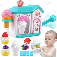 Gretex Toddler Bath Toys for 3 4 5 6 7 8 Years Old Girls, Bubble Ice Cream Maker Bath Toy, Shower Toys, Toddler Bath Toys Age 2-4, Bathtub Bubble Machine, Toy for 3 4 5 6 7 8 Years Old Boys Girls