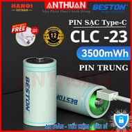 Medium rechargeable battery CLC-23 BESTON 1.5V rechargeable battery C battery 3500mWh/2300mAh Type-C