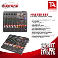 Titanium Audio Master 8BT 8 Channel Mixer 32 Bit 256 DSP Effects USB, Aux, Bluetooth Power Mixer Aud