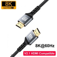 1M/2M/3M/5M 8K HDMI-Compatible 4K@120Hz 8K@60Hz HDMI 2.1 Cable 48Gbps Adapter For RTX 3080 eARC HDR Video PC Laptop TV box PS5