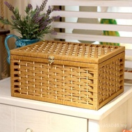 Storage Storage Basket Rattan Breathable Buckle Flip Storage Box Storage Box Snack Box Box Desktop B