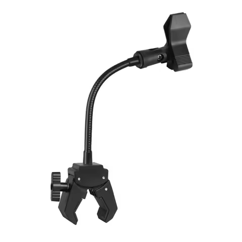 1pc 20cm Microphone Stand Flexible Gooseneck Microphone Stand With Clamp Perfect For Any Microphone 