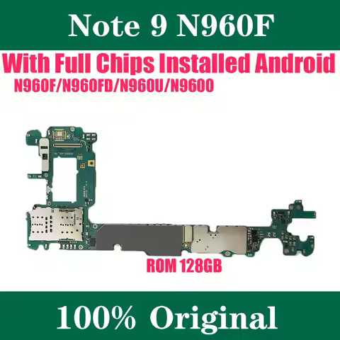 EU Version Motherboard Logic Board Note 9 N960F N960FD N960U N9600 Unlocked No ID Account 100% Teste