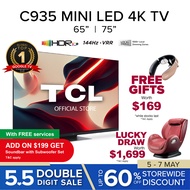 TCL C935 Mini LED 4K Google TV Android TV 65 75 inch | HDR 10+ | IMAX Enhanced | Dolby Vision IQ | Dolby Atmos | MEMC | 144 Hz VRR