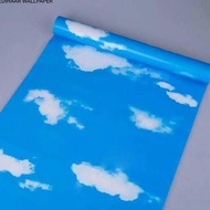 new Wallpaper Sticker Motif Awan/langit (buat plafon) Uk ±10mx45cm PVC Anti Air