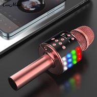 D168 Microphone Portable Interconnection Technology ABS Wireless Bluetooth-compatible Multifunctional Karaoke Microphone for Party