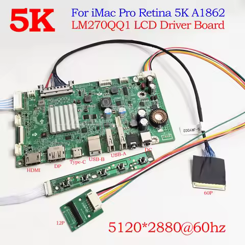 27 '' iMac 5120x2880@60Hz A1862 A2115 5K LCD Controller With DP Type-c Driver Board DIY Monitor kit 