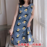 Comes with Chest Pad Pajamas Women Summer Korean Version Pajamas Sexy Vest Pajamas Nightdress Girl w