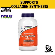 Now Foods Double Strength L- Lysine 1000mg,Essential Amino Acid, Support Collagen Synthesis, Vegan, 