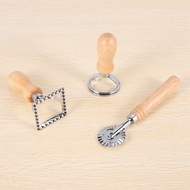 【LF9N】 <br>3Piece Ravioli Pasta Cutter Set Ravioli Stamp Maker with Wooden Handle Ravioli Cutter Rav